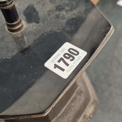 Lot 78 - An antique hardwood colonial chest with...