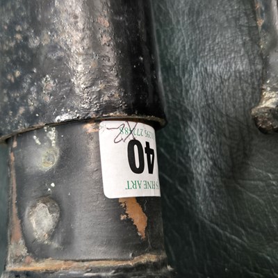 Lot 78 - An antique hardwood colonial chest with...