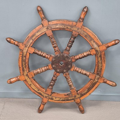 Lot 78 - An antique hardwood colonial chest with...