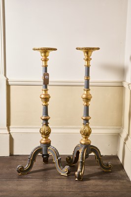 Lot 165 - A pair of carved giltwood and painted Georgian-...