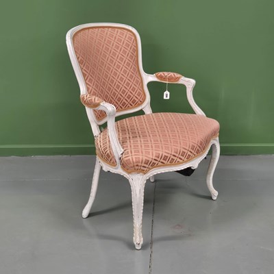 Lot 206 - A Georgian mahogany later painted open...