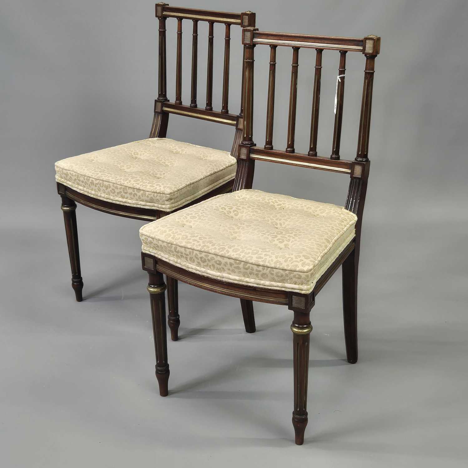 Lot 38 - A pair of late 19th-century French mahogany...