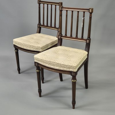 Lot 38 - A pair of late 19th-century French mahogany...