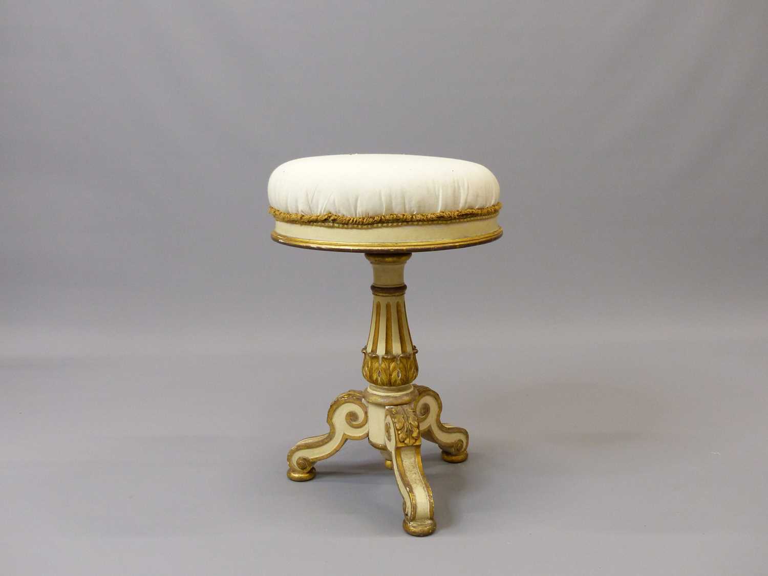 Lot 43 - An early Victorian carved and painted gilt...