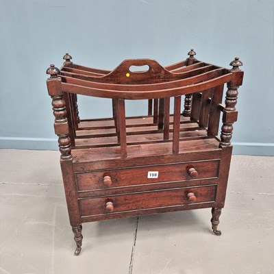 Lot 159 - A regency mahogany Canterbury with two base...