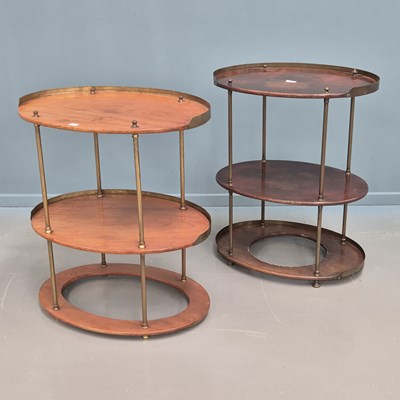 Lot 231 - Two similar antique mahogany and brass...