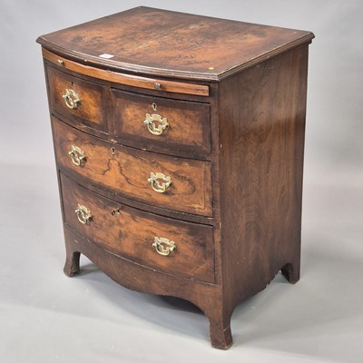 Lot 45 - An antique Burl Walnut Georgian style small...