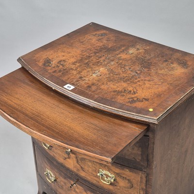 Lot 45 - An antique Burl Walnut Georgian style small...