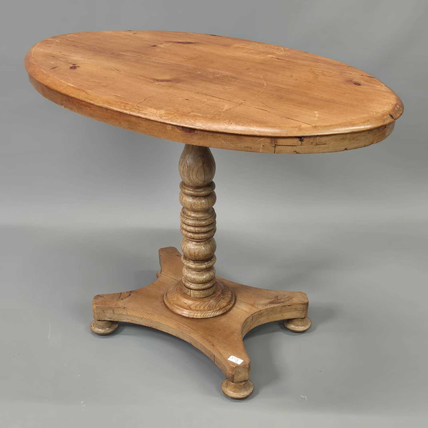 Lot 33 - A Victorian ash bedside cupboard together with...