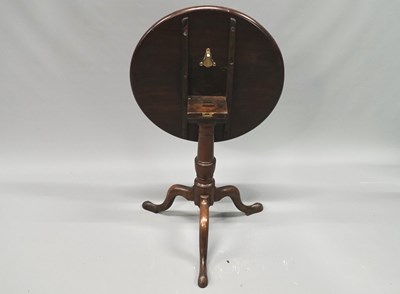 Lot 48 - A Georgian and later carved mahogany tilt top...