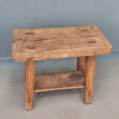 Lot 68 - An Antique Pig Bench of Unusual Form Height:...