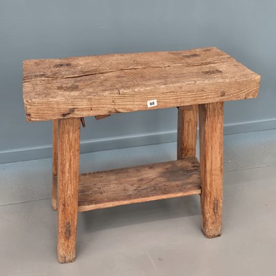 Lot 68 - An Antique Pig Bench of Unusual Form Height:...