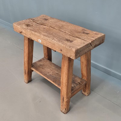 Lot 68 - An Antique Pig Bench of Unusual Form Height:...