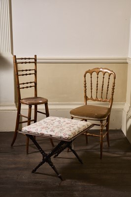 Lot 27 - Three pieces of Victorian furniture: A faux...