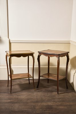 Lot 196 - A near pair of Antique French parquetry and...