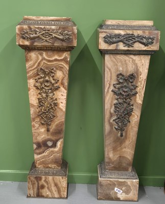 Lot 256 - Pair of antique Neoclassical style bronze...