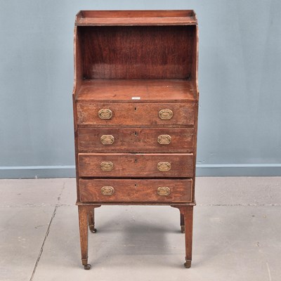 Lot 302 - A small George III inlaid mahogany bookcase...