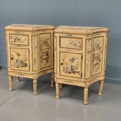 Lot 293 - A pair of 18th/19th Century carved and painted...