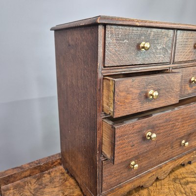 Lot 6 - A Victorian country made Oak miniature...