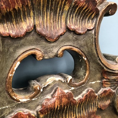 Lot 71 - Antique Italian Venetian style bed, carved and...