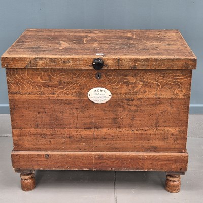 Lot 120 - A Victorian scumbled pine 'Kent' ice...