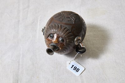 Lot 198 - A fine antique carved coconut bug bear. ...