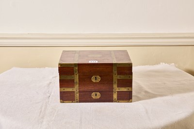 Lot 212 - A regency mahogany brass mounted campaign...