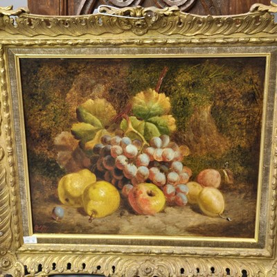 Lot 1584 - Victorian school, a still life of grapes and...