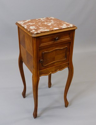 Lot 1589 - A 20th century rouge marble topped mahogany...