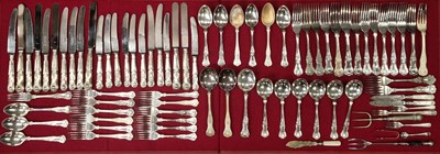 Lot 776 - A Collection of kings pattern electroplate...