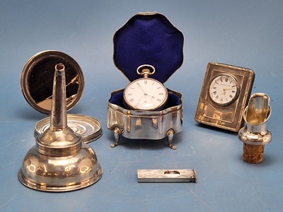Lot 779 - A George III silver wine funnel, 58Gms, a...