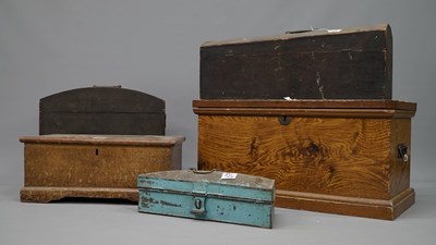 Lot 24 - A group of 19th century boxes and instrument...