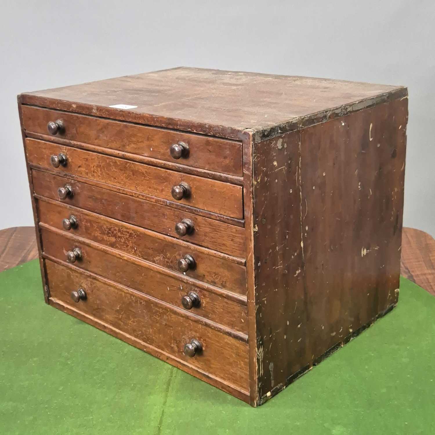 Lot 18 - An antique mahogany and pine six-drawer...