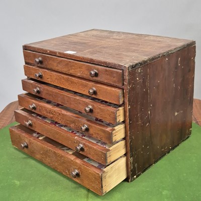 Lot 18 - An antique mahogany and pine six-drawer...