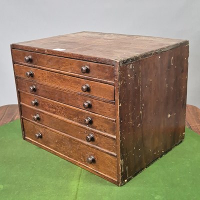 Lot 18 - An antique mahogany and pine six-drawer...