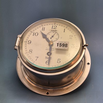 Lot 1598 - A Mercer aluminium cased ship's timepiece...