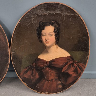 Lot 1601 - Victorian school, an oval portrait of Eleanor...