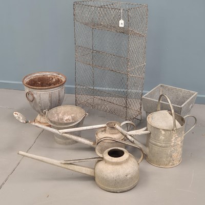 Lot 47 - Vintage galvanized wire larder vegetable rack...