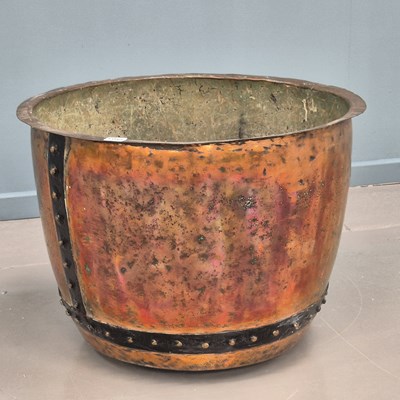 Lot 1603 - A copper copper.   Dia. 63cms. together with...