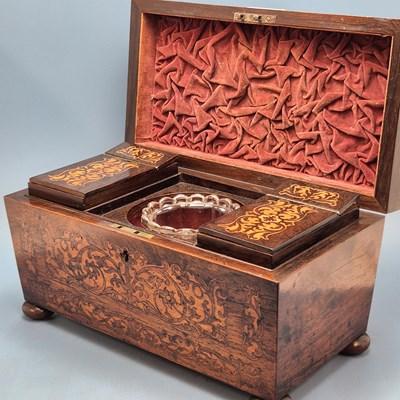Lot 59 - A late regency Marquetry inlaid Rosewood...