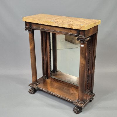 Lot 1609 - A 19th century mirror backed mahogany pier...