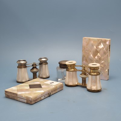 Lot 2 - Two Victorian mother of pearl card cases...