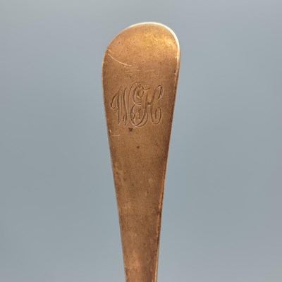 Lot 15 - A hallmarked silver Georgian style punch ladle...