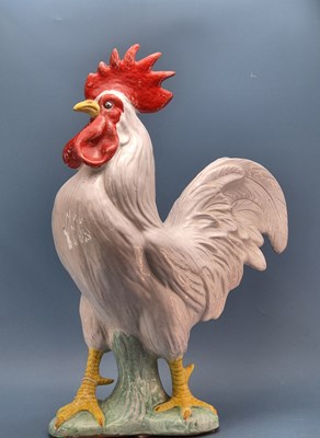 Lot 49 - A large Italian pottery polychrome figure of a...