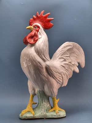 Lot 49 - A large Italian pottery polychrome figure of a...