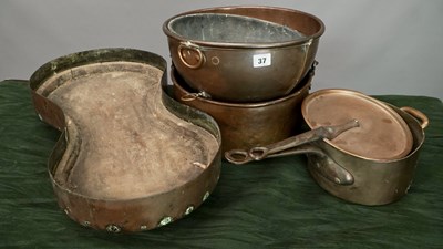 Lot 37 - A collection of Antique and later copper...