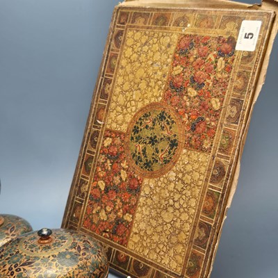 Lot 5 - A group of antique and later Kashmiri desk...