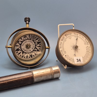 Lot 34 - A group of three marine vintage items includes...