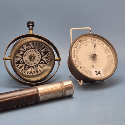 Lot 34 - A group of three marine vintage items includes...