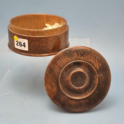 Lot 264 - Victorian turned oak covered box reputedly...